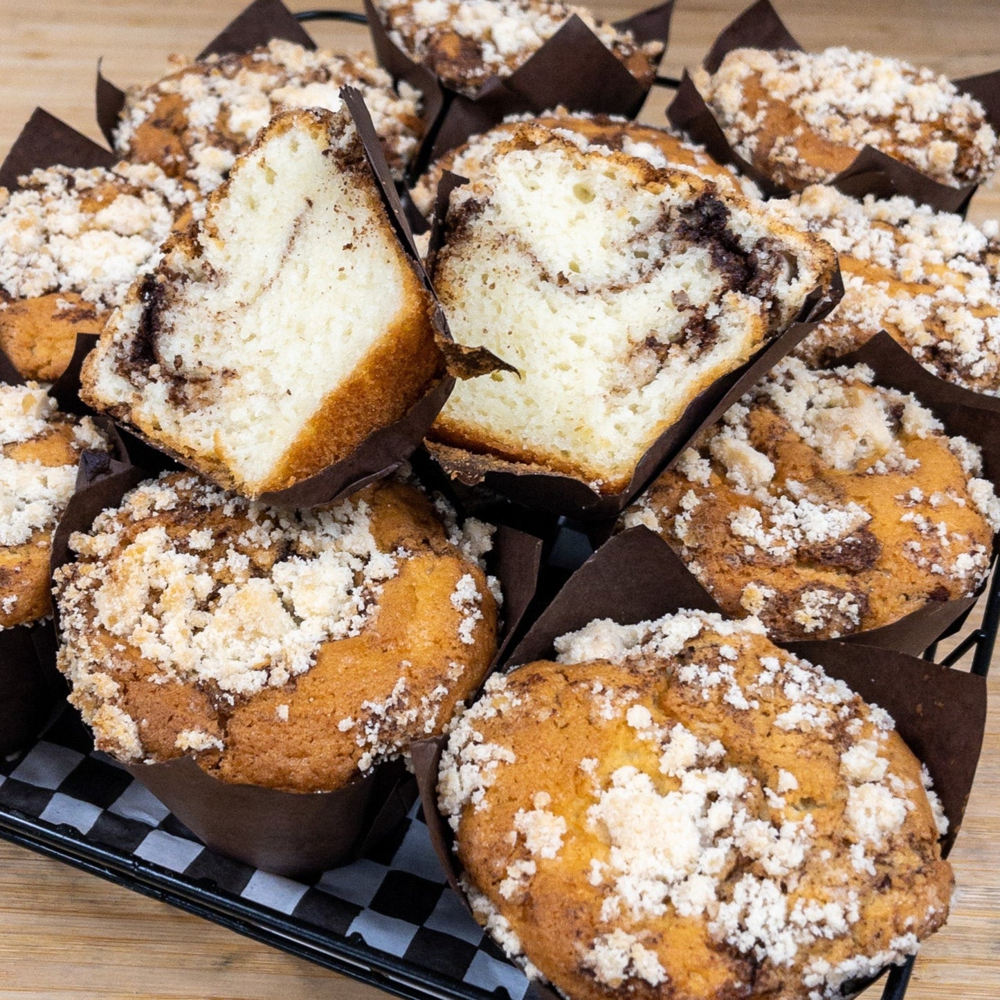 Cinnamon Streusel Muffins - Odell's Muffins Boxed