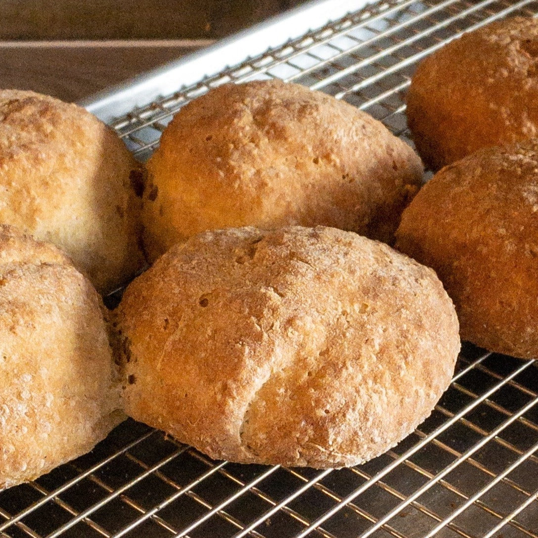 White Burger Buns 4pk - Odell's Breads