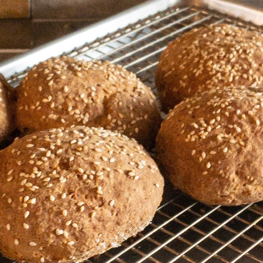 Sesame Burger Buns 4pk - Odell's Breads